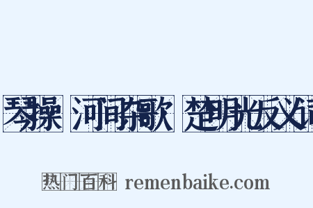 琴操·河间杂歌·楚明光反义词是什么意思的图片